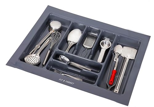 Image of Heavy PVC Cutlery Tray Organizer, Stylish Cutlery Tray for Kitchen Basket (25x18.5 Inch)