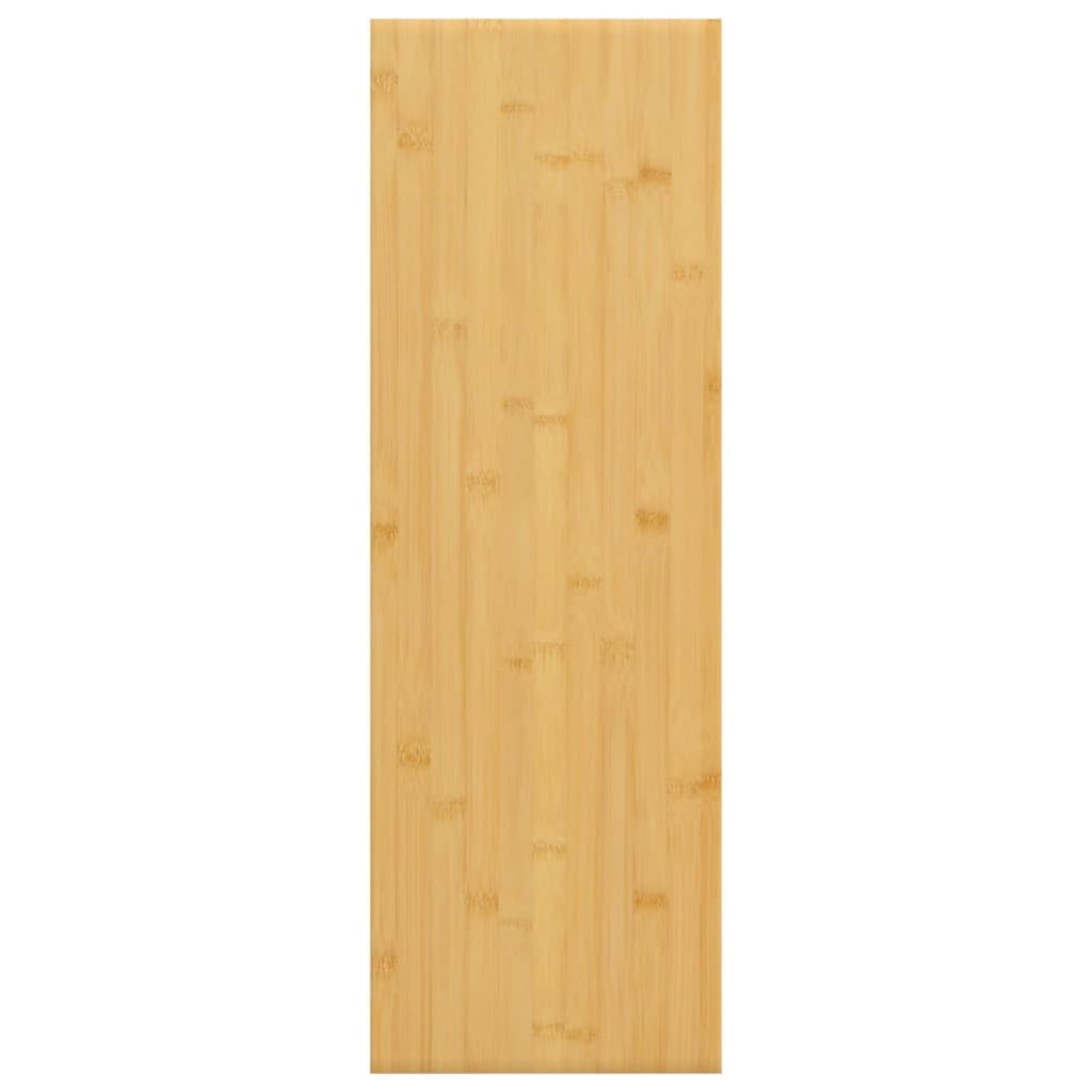 Regał ścienny, bambusowy, 60 x 20 x 1,5 cm, wiszący regał na ramki do zdjęć, książki, do kuchni, sypialni, salonu, imitacja drewna naturalnego