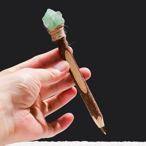 Bolígrafos de madera y piedra natural para escribir sin fatiga 6