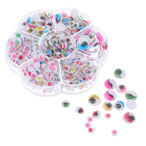 Beatifufu Eye Accessories 1 Box of Self-Adhesive Eyeball Stickers for Crafts DIY Projects Big Googly Eyes Adhesive Backing