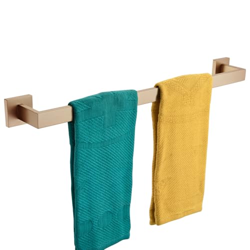 Image of KOKOSIRI 24-Inch Towel Rack for Bathroom Kitchen Towel Bars Wall Mount SUS304 Stainless Steel Towels Holder, Champagne Bronze B4003CPG-L24