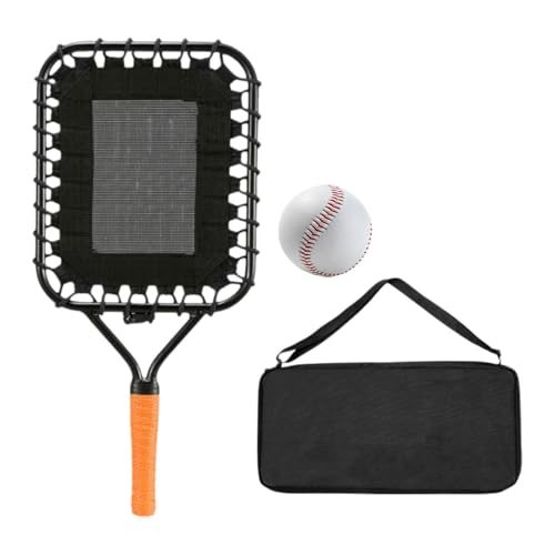YIJU Baseball Practice Racquet Baseball Essentials Training Equipment Coaches Helper Hitting Grounders for Men Women Hitting Aid, Orange Handle