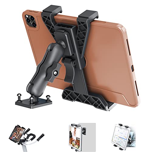 Pldhpro Tablet Mount For Truck Heavy Duty Drill Base, With Clamp Post/Pole Car Dashboard And Wall Holder For Ipad Series/(All 7" - 11.5") Tablets,Desks/Cars/For Bikes, Gym Equipment, Carts #TOP8