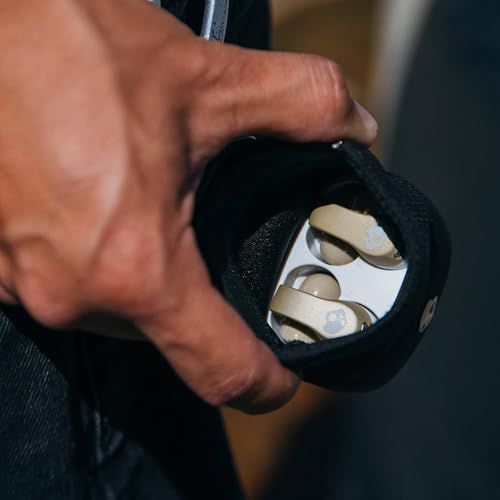 Image of Skullcandy Push 720 Open Wireless Open Ear Bluetooth Earbuds, Headphones, Waterproof, Clip-On Lightweight Design, 30 Hours Battery, Wireless Charging Pouch, Microphone for iPhone Android - Glimmer