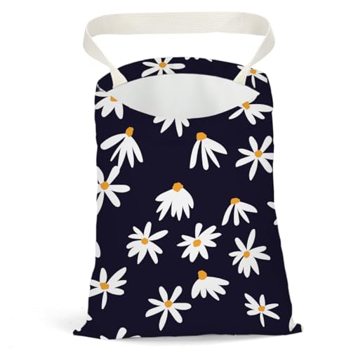Image of Daisy Decor Car Trash Bag Car Garbage Bag Hanging Cars Trash Can Spring Decor Waterproof Cars Back Seat Organizer for Vehicle Travelling Camping