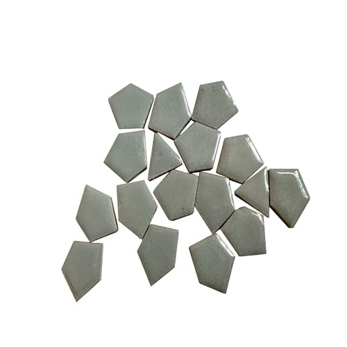 Grey Ceramic Tiles Mosaic Tiles For Crafts, Colorful Large Sizes Shape Mosaic Art Making Supplies For Bathroom Flower Pot Outdoor Tables Coasters - 200G #TOP7