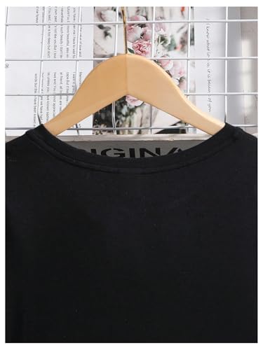 MakeMeChic Girl's Floral Print Crew Neck High Waisted Mini Dress Long Sleeve Flared Dresses3