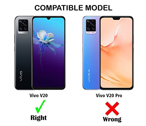 Image of Jkobi Back Cover Case for Vivo V20 (Shockproof with Polycarbonate Clear Panel | Professional Black)