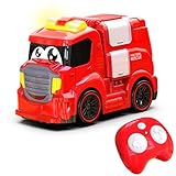 AEROQUEST Remote Control Car for Toddlers 1-3 Fire Truck Toy for Ages 2-4 Lights & Sounds Emergency Cars Preschoolers Fire Engine for Boys & Girls