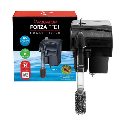 Aquatop Forza 45 GPH Power Filter for Aquariums...