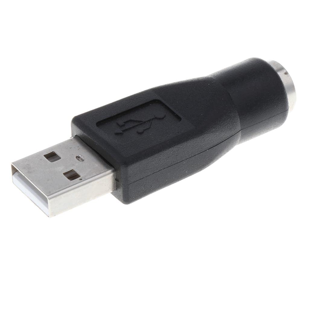 Adattatore convertitore convertitore USB maschio a PS/2 femmina, nero
