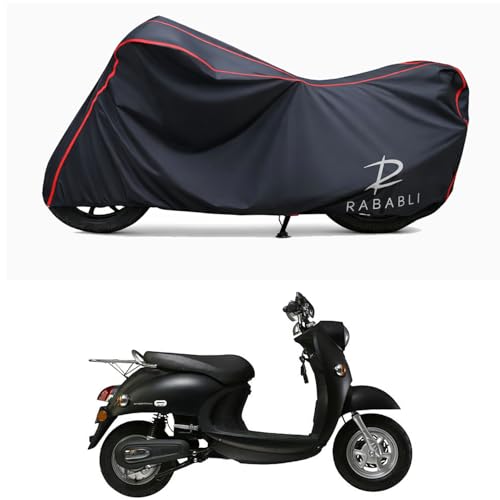 Image of Waterproof Bike Body Cover Compatible for | Benling Kriti LI | Taffeta Fabric, Red Piping Design, Bottom Elastic Fit | Dustproof, Sun UV & Rain Protection for All Bikes