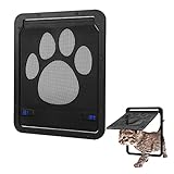 Hundeklappen Katzenklappe Automatisch, Haustier Bildschirm Türklappe Abschließbar Atmungsaktiv, Hundetür Katzentür Haustierklappe (11.4inchx9.4inch)