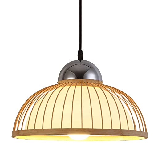 Lámpara de ratán natural tejida boho para iluminación de sala de estar 2