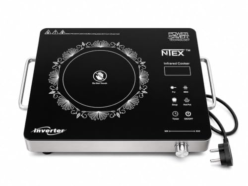 NTEX™ Infrared Cooktop with Metal Grill, 2500W | All Utensil Friendly, Power Saver Technology, 4 Digit Display, Time Control Function, Multipower Level Function