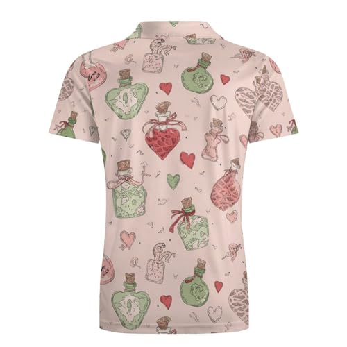 Boys' Classic Polo Shirts Short Sleeve Moisture-Wicking Golf & Tennis Shirts for Youth Teens Love Medicine Bottle 5