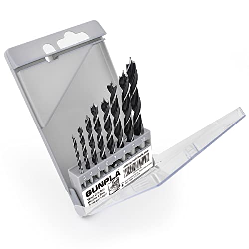 Gunpla 8pcs Wood Drill Bits Set, Carbon Steel Twist Brad Point Drill Bits Woodworking Bore Holes Durable Drilling Tools Kit with Storage Case for Wooden Plywood Chipboard Plastics 2 Gunpla 8pcs Wood Drill Bits Set, Carbon Steel Twist Brad Point Drill Bits Woodworking Bore Holes Durable Drilling Tools Kit with Storage Case for Wooden Plywood Chipboard Plastics - Image 2