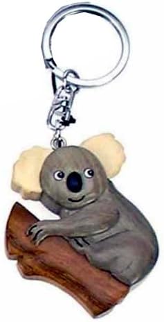 Koala Bear Key Fob Wood