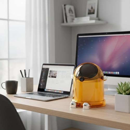 Poubelle d'ordinateur en ABS permanent et PET au design minimaliste - 3