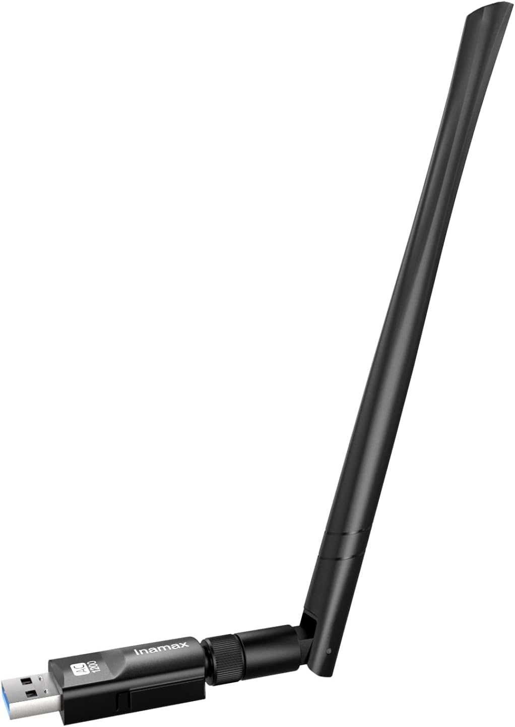 USB WiFi Adapter 1200Mbps, USB 3.0 Wireless Network WiFi Dongle with 5dBi Antenna for Desktop Laptop PC Mac,Dual Band 2.4G/5G 802.11ac,Support Windows 10/8/8.1/7/Vista/XP,MacOS 10.5-10.15