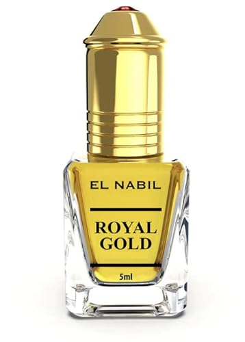 El Nabil Royal Gold Arabian Perfume Oil | Royal Oil | Fragrance Perfume Oil | Perfume Oils For Women And Men | Vanilla Perfume Oil | 0.17 Fl Oz (Royal Gold) #TOP4