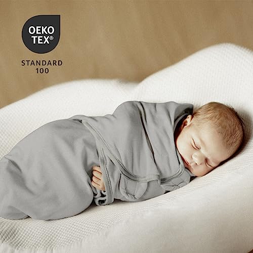 Image of GLLQUEN BABY Swaddles for Newborns 0-3 Months, Adjustable & Easy Fastener | 3-Pack, Organic Cotton Swaddle, Womb-Like Nursery Swaddling Blanket reduces startle reflex, soft and skin-friendly fabric