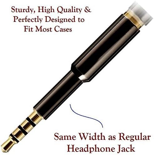 Extensor de 3,5 mm con conectores dorados de 4 pines (3 anillos) para Apple iPhone 6/6S/6+/5S/5, iPad, Samsung Galaxy S6/S5/S4 Note 4/3 y la mayoría de smartphones, tablets