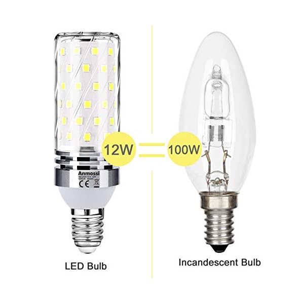Anmossi E14 LED Lampe,Kaltweiß 6000K,1200Lm,12W E14 LED Mais Glühlampe Ersetzt 100W Halogenlampe,Nicht Dimmbar… – Bild 4
