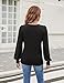 Blooming Jelly Womens Long Sleeve Dressy Casual Top Loose Fit Tee Shirt Fashion Blouse 2024 (Medium, Black)