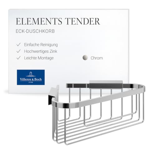 Villeroy & Boch Elements Tender Eck-Duschkorb – Chrom