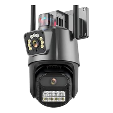 JL PROTEC Câmera de Segurança,Wifi 1080p 360° Full Hd Prova D'áGua Infravermelho Ip Wifi Ipsky2 Lente Dupla 6mp