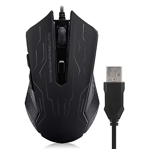Souris de Jeu silencieuse, Souris de Jeu Filaire [3200 DPI] Souris de Jeu Ergonomique USB Souris de Jeu PC RVB, Souris d'ordinateur de Bureau Filaire USB Cover
