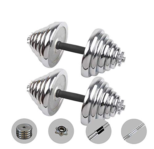 click2go Cast Iron Adjustable Dumbbells Weight Set Dumbbell Barbell Set (110LB 66LB), Adjustable Weight with Connecting Rod 2 in 1 Home Body Workout Exercise Equipment for Men and Woman… (110)