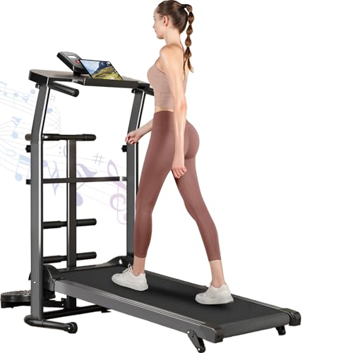 Foldable Walking Pad Treadmill with Incline and Adjustable Height