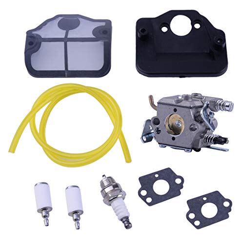 8 Pieces Carburetor Fuel line Air Filter Gasket Tube Up Kit Fit for Poulan 2200 2500 2600 2750 2775 2900
