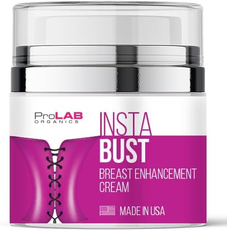 InstaBust Breast Enhancement Cream – Bust Firming & Lifting Formula for Fuller, Rounder, Bigger Breasts – Volume Boosting Topical – Made in USA