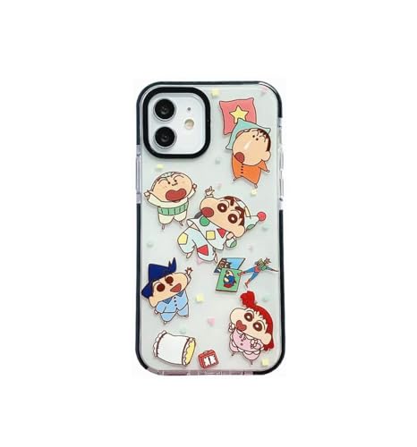PANASA クレヨンしんちゃん iPhone16ProMax 用 ケース スマホケース 黄変防止 人気 シリコーン TPU素材 電話ケース クレヨンしんちゃん 携帯カバー 指紋防止 すり傷防止 黄変防止 アイフォン16ProMax 用カバー Qi ワイヤ