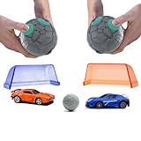 Rocket League® Micro RC Competition Pack I Enthält Zwei Spiel-Replica-Fahrzeuge mit funktionierenden Front- und Rücklichtern, Zwei Tore, EIN Spielball und Zwei wiederaufladbare Spielballcontroller