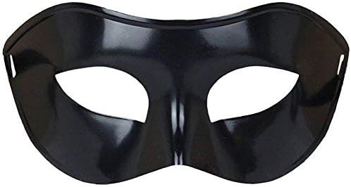 Mens Masquerade Mask Vintage Half Face Party Mask Mardi Gras Christmas Halloween Mask (Black 4)