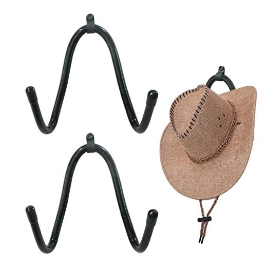 Cowboy Hat Rack for Wall Hat Holder Organizer Western Hat Hanger Hooks Cap Wall Mount Storage (2)