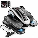 Under Desk Elliptical Machine,Electric Leg Exerciser for Seniors,12 Adjustable Speeds&12 Modes with Remote Control,Elastic Rope,Manual&Auto Mode for Home Office