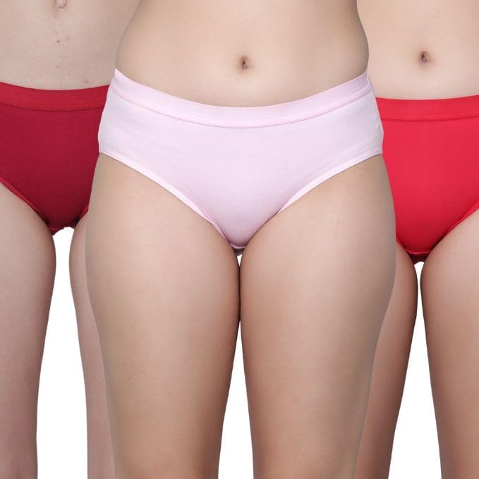 Women's & Girls Cotton Mid Rise Regular Wear Solid Hipster Panties Combo-image-46