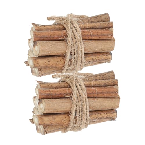 Figurines de Noël miniatures et stères de bois pour ornements de fête