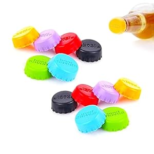 12 stuks siliconen kroonkurken, kleurrijke biersaver biercapsules, milieuvriendelijke stop van siliconen in 6 kleuren…