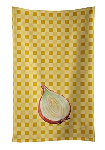 Caroline's Treasures BB7205KTWL Onion on Basketweave Kitchen Towel Dish Cloths Guest Hand Towel Decorative Bathroom Towel for Face,Tea, Dishcloth, Kitchen and Bath