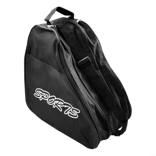 Jonikuper Bolsa de patinaje sobre hielo, funda de transporte para patines de ruedas, bolsa de almacenamiento de tela Oxford de gran capacidad, para niños, adultos, hombres y mujeres, con correa de