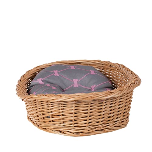 Panier pour chien en osier gris 40x30 e-wicker24 corbeille - 3