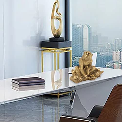 Estatua de Mono del Zodiaco Chino en Latón para Decoración miniatura 5