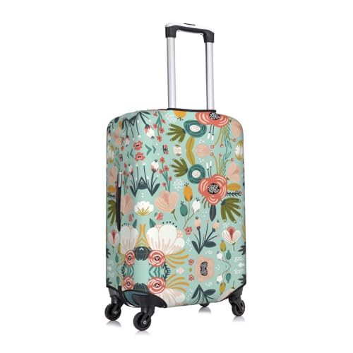 Flowers Print Luggage Suitcase Cover Protector Luggage Washable Covers With Concealed Zipper3