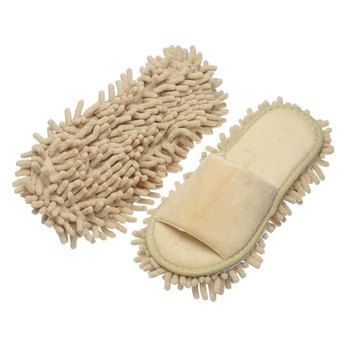 Pantoufles en microfibre chenille réutilisables pour le nettoyage de la maison